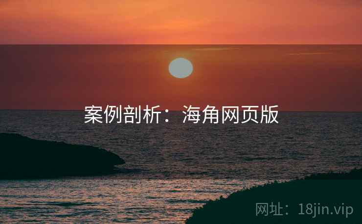 案例剖析：海角网页版