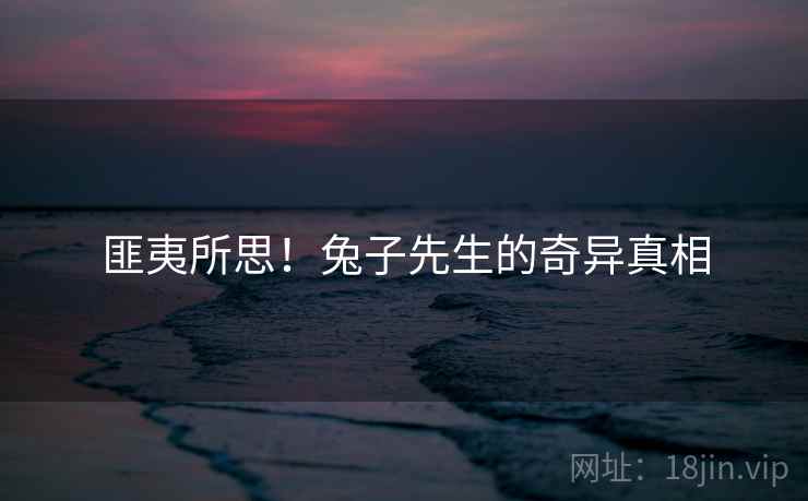 匪夷所思！兔子先生的奇异真相