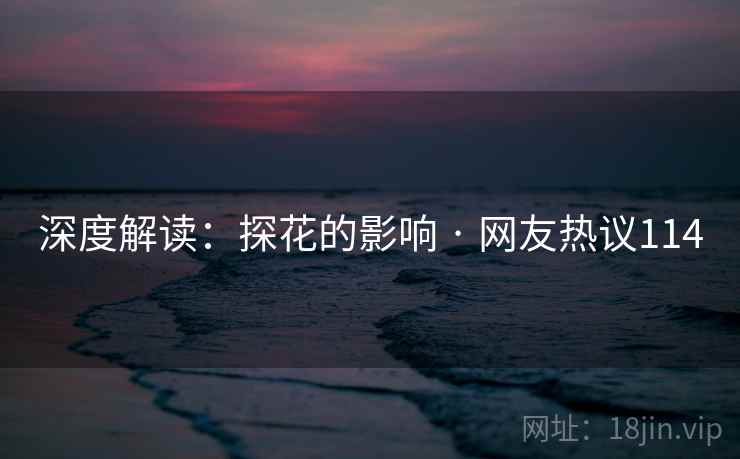 深度解读:探花的影响 · 网友热议114 深度解读:探花的影响 · 网友热议114